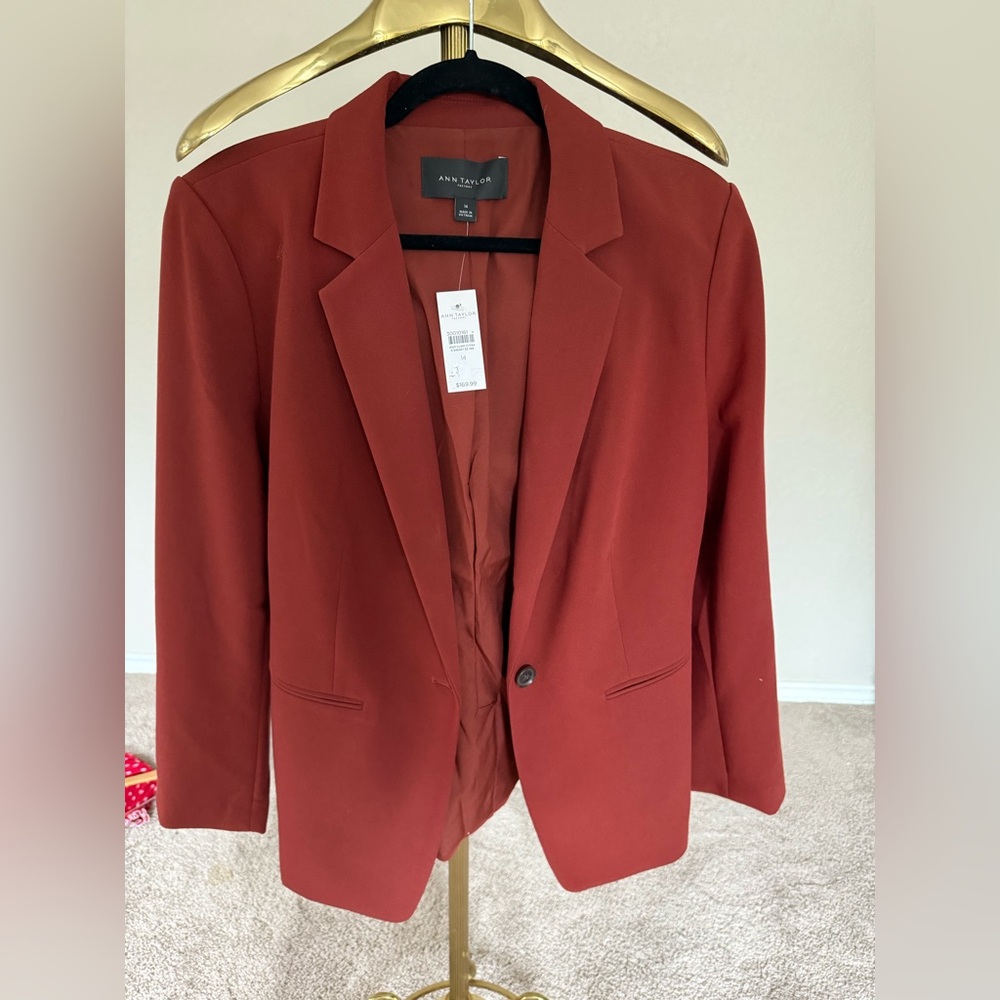 NWT Rust Red Ann Taylor Blazer